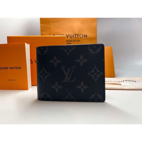 Louis Vuitton Slender Wallet Material Monogram Eclipse 62294 (Still in Box, Rea - Picture 9 of 9
